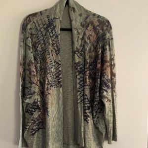 INOAH Pastel Green, Pink, Black Open Front Cardigan XL